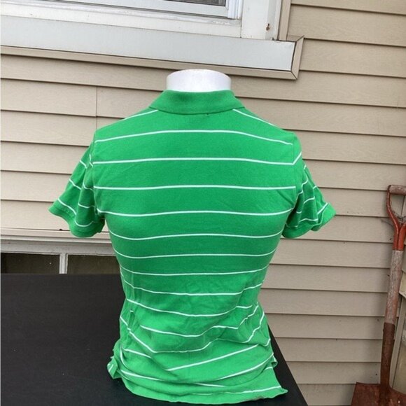 Country Club Chic Polo by Ralph Lauren green and white polo size large - Picture 2 of 4